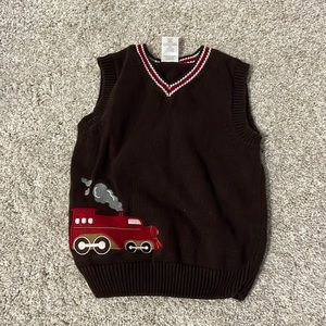 Gymboree Train Sweater Vest Size 2T